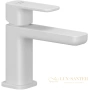 смеситель kludi renon 422665375 для раковины с донным клапаном, белый матовый