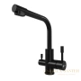 смеситель для кухни lemark expert lm5061bl, с подключением к фильтру, черный матовый