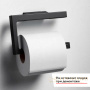 держатель для туалетной бумаги keuco edition 11, 11162370000, черный матовый