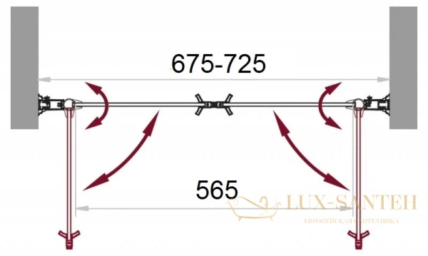 душевая дверь belbagno sela-b-2 sela-b-2-70-ch-cr распашная 70 см, стекло текстурное