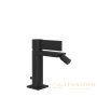 смеситель для биде gessi inverso diamantato 73607.299, с донным клапаном, matte black