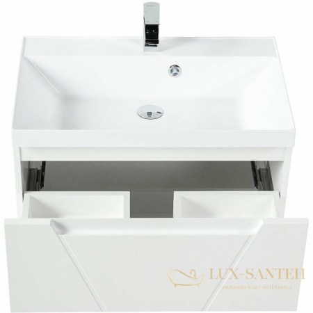 тумба под раковину belbagno vittoria vittoria-900-2c-so-bl-p 90 см подвесная, bianco lucido