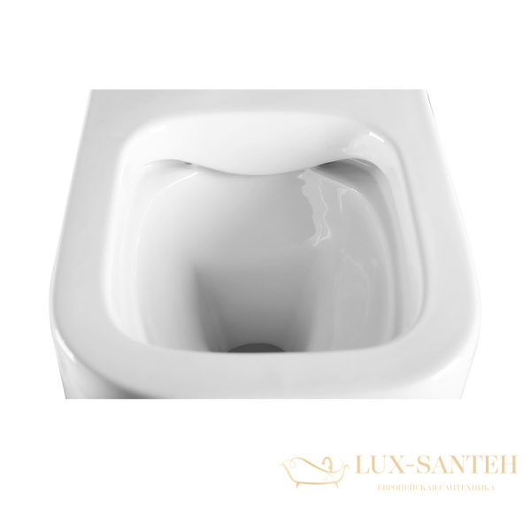 унитаз подвесной безободковый charus pinto rimless ewc700-126w, с быстросъемной крышкой с сиденьем, микролифт,белый глянцевый