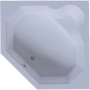 акриловая ванна aquatek лира lir150-0000032  с каркасом, слив-переливом, фронтальным экраном 148x148 см