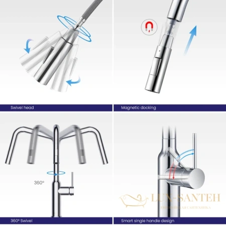 смеситель timo saona 2386/00fl для кухни, хром
