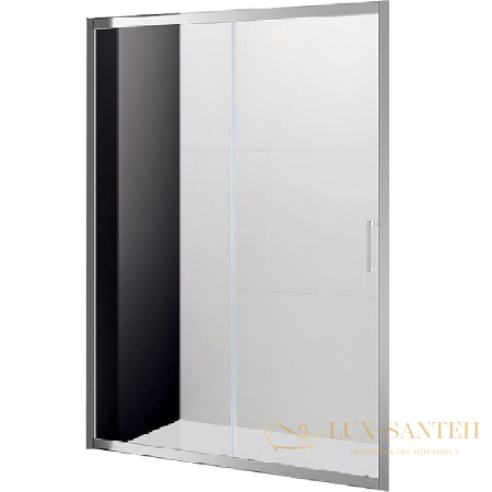 душевая дверь в нишу cezares molveno molveno-bf-1-120-p-cr профиль хром, стекло рифленое