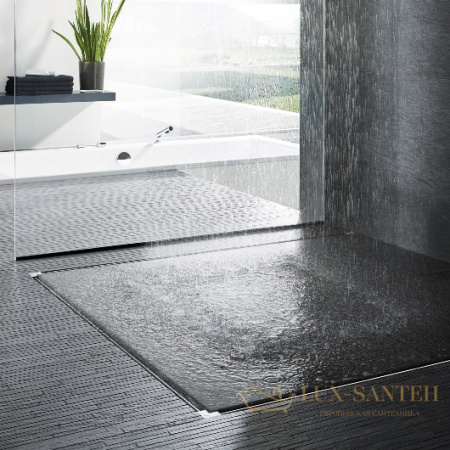 душевой лоток viega advantix vario 704353 300-1200 мм произвольно укорачиваемый, с вставкой хром матовый