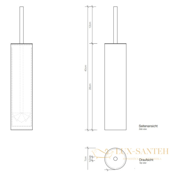 ершик для унитаза напольный decor walther mikado sbg, 0521450, белый матовый