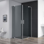 душевой уголок cezares slider slider-a-2-70/80-grigio-cr 80x80 профиль хром, стекло серое