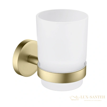 стакан для зубных щеток timo saona 13031/17, золото матовое