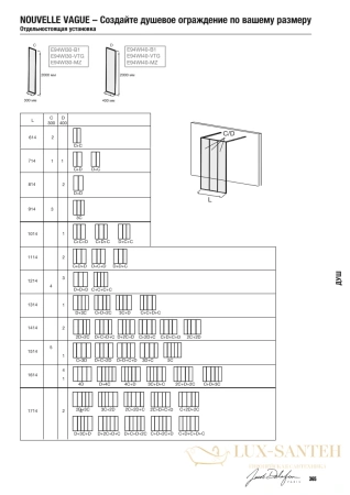 средний модуль jacob delafon nouvelle vague 40x200 e94wi40-b1