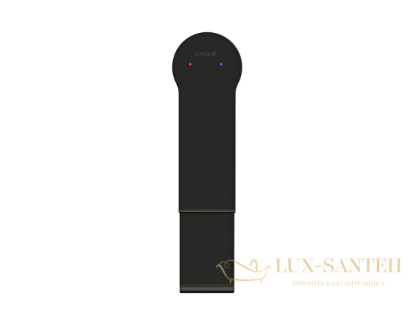 смеситель высокий для раковины cersanit brasko black 63111 с донным клапаном, черный матовый