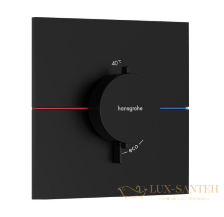 термостат для душа встраиваемый hansgrohe showerselect comfort e, 15574670, черный матовый