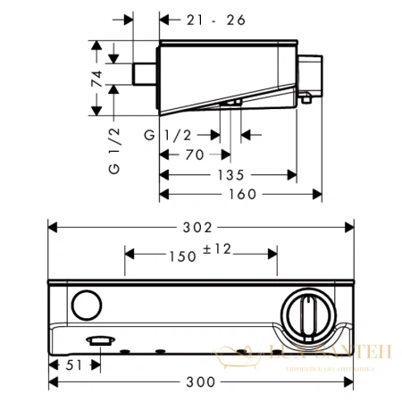 термостат hansgrohe ecostat select хром 13171000