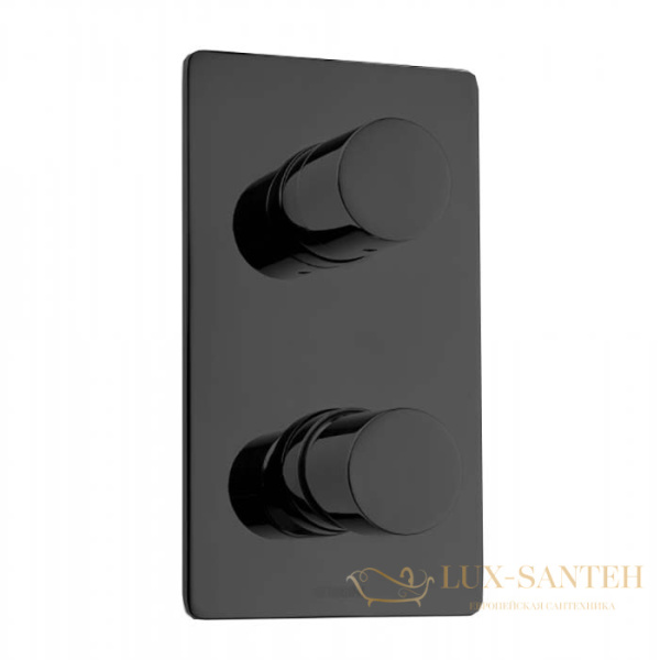 смеситель встраиваемый для душа, bossini oki, z00004.073, 2-5 потребителей, внешняя часть, черный матовый