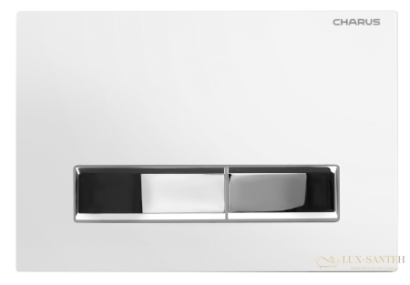 панель смыва charus tm, raiden, fp.321.12.01, рамка белый, кнопки хром