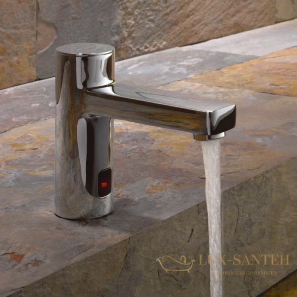 смеситель для раковины kludi zenta 3820205 электроннный 230v без донного клапана, хром