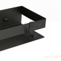 полка для душа lemark shelf line 9772053, 400 мм с крючками, черная матовая