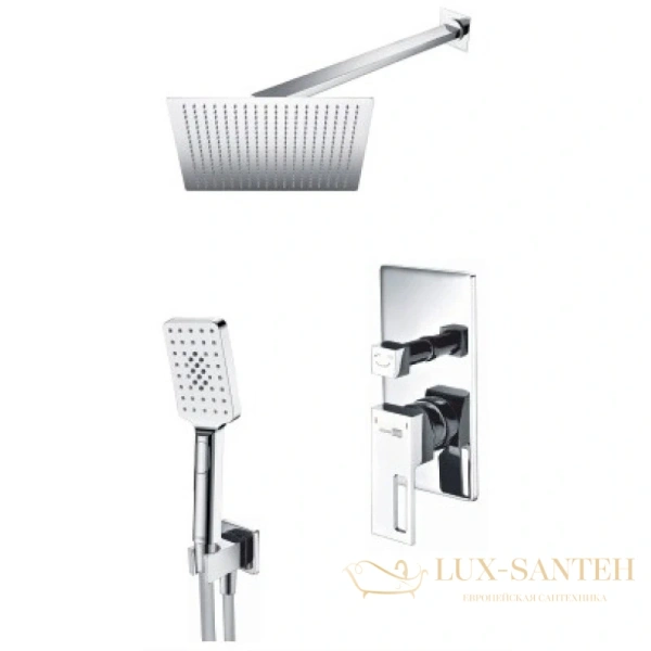 душевой комплект wasserkraft alme a16590 400 мм, хром