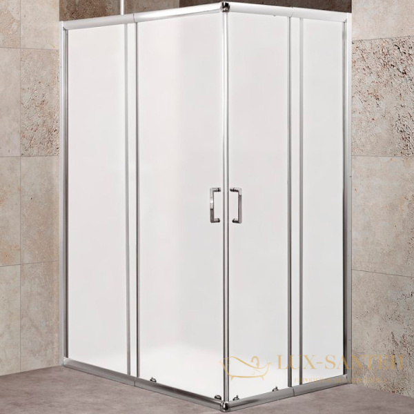 душевой уголок belbagno unique unique-ah-2-100/115-75/90-m-cr 115x90 см профиль хром, стекло матовое