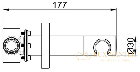 гигиенический комплект с прогрессивным смесителем almar atthis, e136009.nb, внешняя часть, никель брашированный