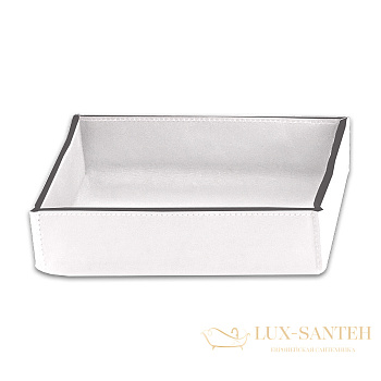 лоток настольный decor walther nappa tab s, 0938350, натуральная кожа, белый