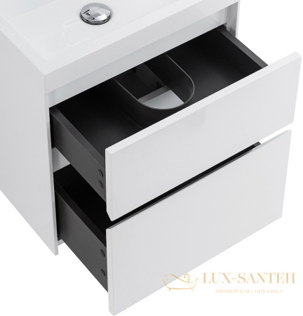 тумба под раковину belbagno pietra mini pietra mini-500as-2c-so-bl 50 см подвесная, bianco lucido