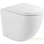 Приставной унитаз BelBagno Sfera-r BB2141CBR без сиденья, белый