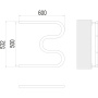полотенцесушитель водяной terminus м-образный 4620768881169 50x60