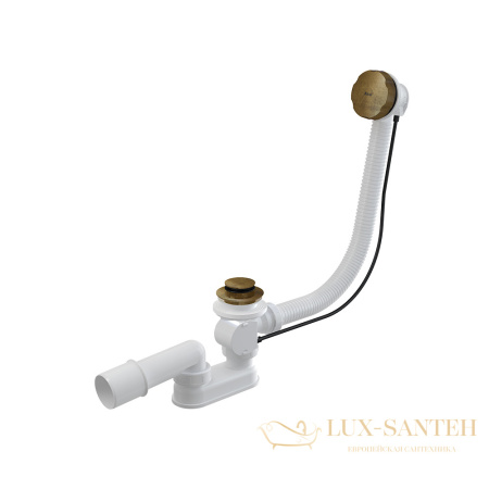 alcaplast сифон для ванны автомат комплект металл, бронза-antic a55antic-80-ru-01