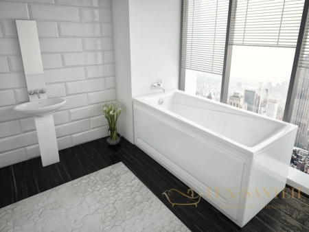 акриловая ванна aquatek либра 150х70 lib150-0000024 без гидромассажа, с фронтальным экраном, слив слева