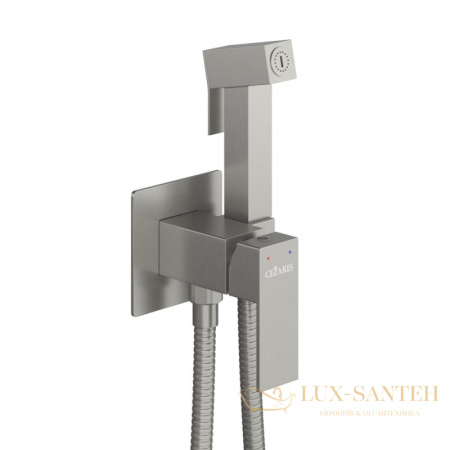 гигиенический душ со встраиваемым смесителем и встроенной частью cezares slider-dif-in, нержавеющая сталь