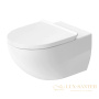 унитаз подвесной duravit architec rimless 45726900a1 безободковый с сиденьем softclose, белый глянцевый