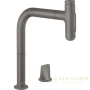 смеситель для кухни hansgrohe metris select 73818340, шлифованный черный хром