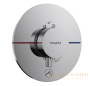термостат для душа встраиваемый hansgrohe showerselect comfort s, 15562000, 1 выход + 1 дополнительная розетка, хром
