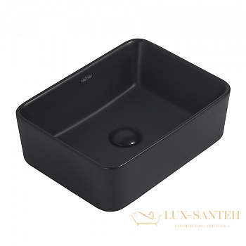 раковина накладная abber rechteck ac2213mb, 40,5х30 см, черный матовый