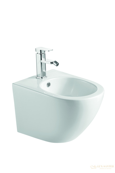 биде подвесное charus canberra bd700-141w, с 1 отверстием под смеситель, белый глянцевый