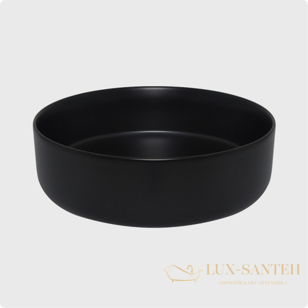 раковина накладная aquame aqm5012mb, 355 мм, черный матовый