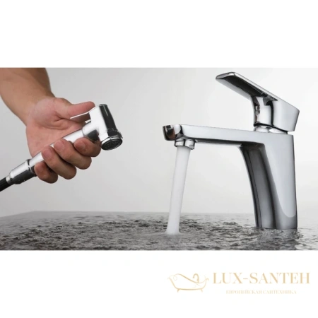 смеситель для раковины d&k berlin.freie da1432601 с гигиеническим душем, хром