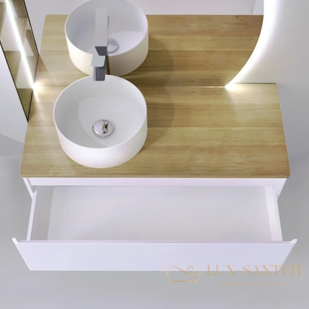 тумба jorno solis sol.01.120/p/w 120,2 см, белый матовый 