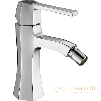 смеситель для биде cisal cherie, ch0005646t, на 1 отверстие, без донного клапана, хром/черный