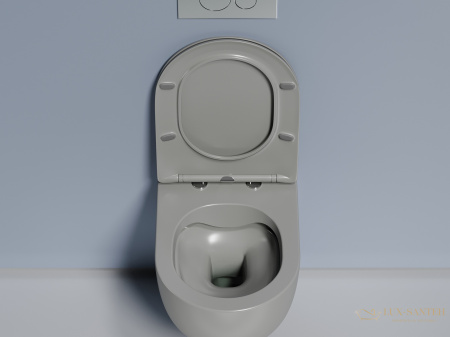 унитаз подвесной ceramica nova modena cn6063mh безободковый, с сиденьем микролифт, антрацит матовый