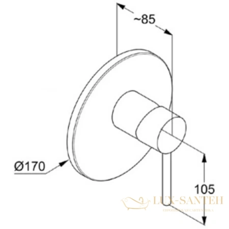 смеситель kludi bozz 386553976 для душа, черный матовый
