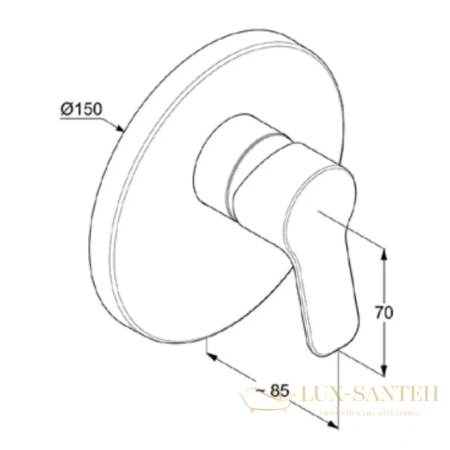смеситель kludi pure&easy 374200565 для душа, хром