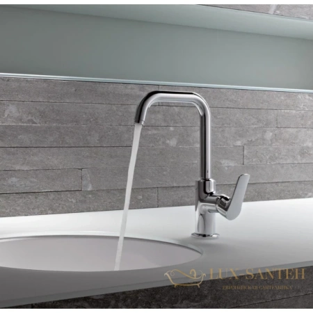 смеситель для раковины kludi objekta 320230575 с донным клапаном, хром