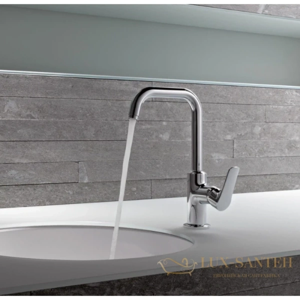 смеситель для раковины kludi objekta 320230575 с донным клапаном, хром