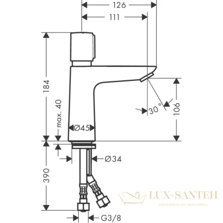 смеситель для раковины hansgrohe talis e 71718000 хром