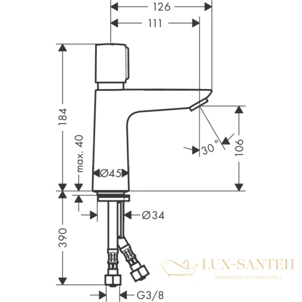 смеситель для раковины hansgrohe talis e 71718000 хром