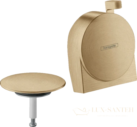 излив на ванну hansgrohe exafill s с набором для слива и перелива (внешняя часть) шлифованный, бронза (58117140)