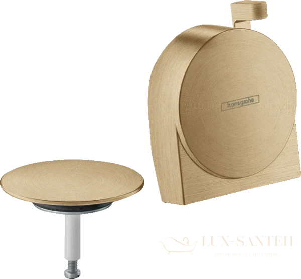 излив на ванну hansgrohe exafill s с набором для слива и перелива (внешняя часть) шлифованный, бронза (58117140)